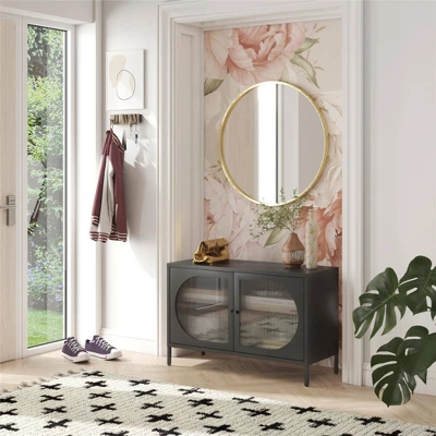 Luna Wide 2 Door Accent Cabinet With Fluted Glass - Mr. Kate - Image 2