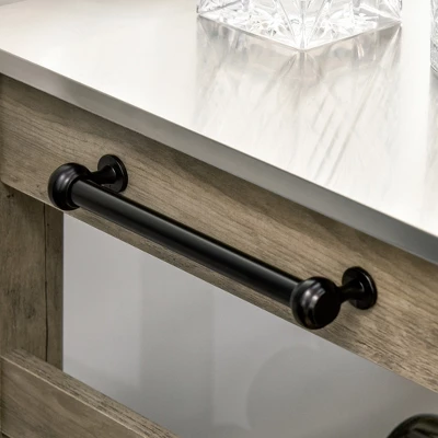 HOMCOM Rolling Kitchen Cart With Stainless Steel Countertop, 1 Bottom Shelf, 1 Slotted Middle Shelf And 4 Castor Wheels, Gray - Image 4