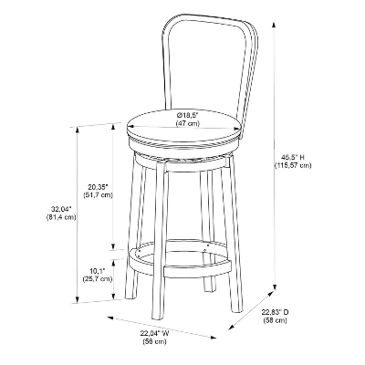 Counter Height Barstool Kent Cream - Powell Company - Image 9