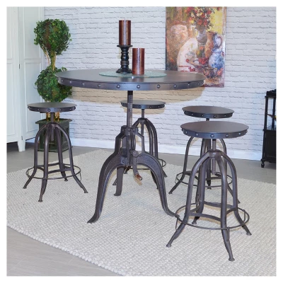 Mundra Adjustable Crank Dining Table - Carolina Cottage - Image 3