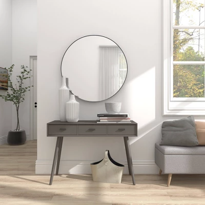 Modern 3 Drawer Wood Console Table Black - Olivia & May - Image 15