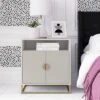 Kelly Accent Cabinet White/Taupe - Paris Hilton X The Novogratz
