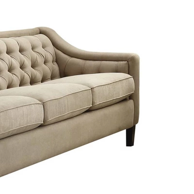 90" Suzanne Sofa Beige Fabric - Acme Furniture - Image 4