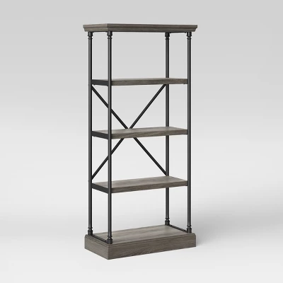 65" Conway Cast Iron Bookshelf Gray - Threshold™ - Image 2
