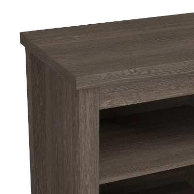 6 Cubby TV Stand For TVs Up To 80" Espresso - Merrick Lane - Image 3