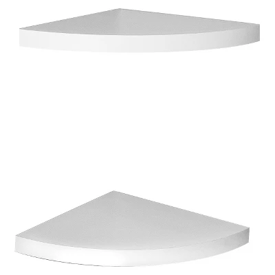 (Set Of 2) 11.5" X 1.5" Radial Floating Corner Shelves - Danya B. - Image 7