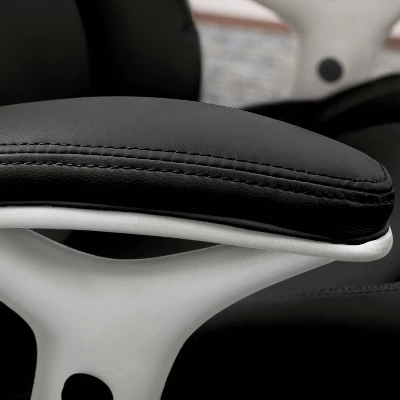 Back N Motion Health & Wellness Managers Chair Black Leather - Serta - Image 9