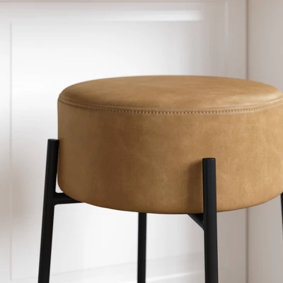 24" Isaac Upholstered Backless Barstool - Nathan James - Image 7