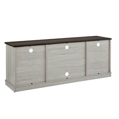 Dark Drift Wood Desktop TV Stand For TVs Up To 64" Off White - Home Essentials - Image 5