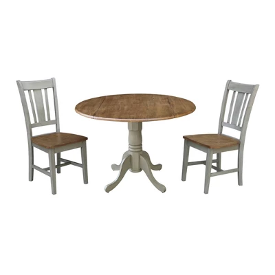 42" Mase Dual Drop Leaf Table With 2 San Remo Side Chairs - International Concepts - Image 11