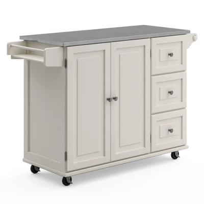 Large Dolly Madison Kitchen Cart With Stainless Steel Top - Homestyles - Image 17