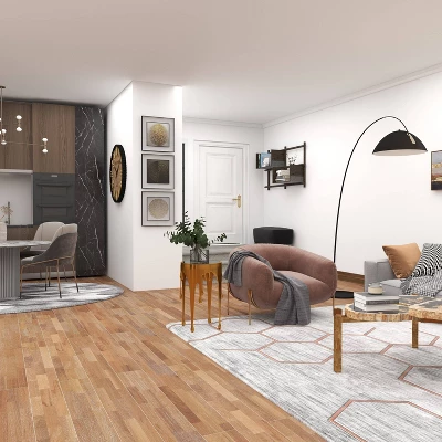 Contemporary Aluminum Melting Accent Table - Olivia & May - Image 12