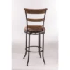 Charleston Swivel Ladder Back 26" Counter Height Barstool Metal/Tan - Hillsdale Furniture
