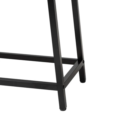 Eivor Wood And Metal 2 Drawer Console Table Walnut Brown/Black - Baxton Studio - Image 6