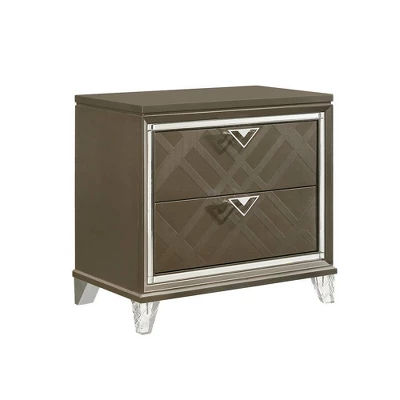 31" Skylar Nightstand Dark Champagne - Acme Furniture
