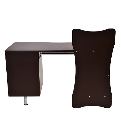 Stylish Computer Desk With Storage Brown - Techni Mobili - Image 4
