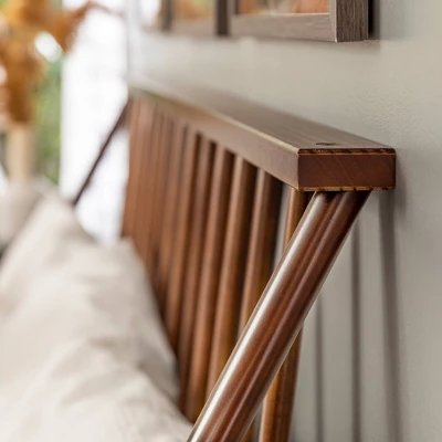 Boho Solid Wood Spindle Platform Bed - Saracina Home - Image 7