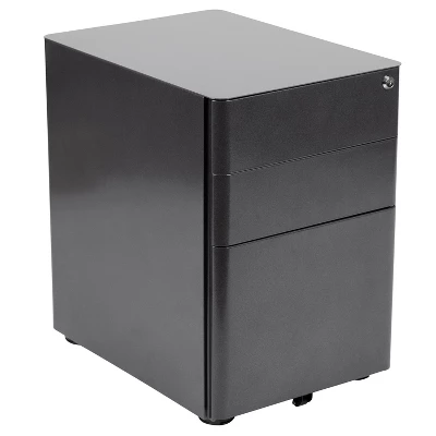 Flash Furniture Modern 3-Drawer Mobile Locking Filing Cabinet With Anti-Tilt Mechanism And Hanging Drawer For Legal & Letter Files - Image 14