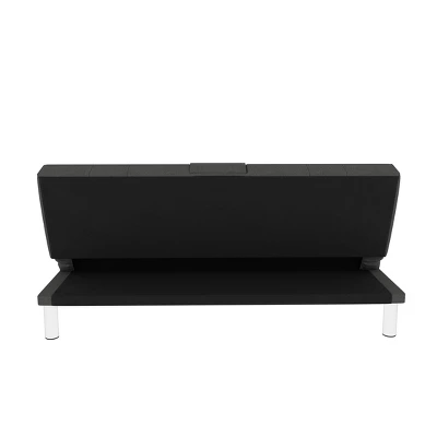 Miley Convertible Futon Sofa Bed With Chaise - Serta - Image 7