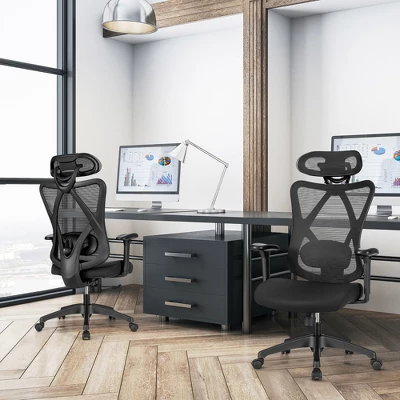 Costway Ergonomic High Back Mesh Office Chair W/ Adjustable Lumbar Support - Image 3