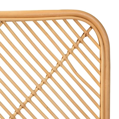 Queen Sakina Rattan Wall Mount Headboard Natural/Brown - Bali & Pari - Image 3