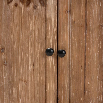 Glynn Wood 2 Door Storage Cabinet White/Brown - Baxton Studio - Image 5