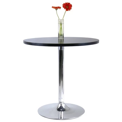 Spectrum Round Dining Table With Metal Base Wood/Black - Winsome - Image 3