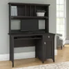 Salinas Mission Style Desk With Hutch Vintage Black - Bush Furniture