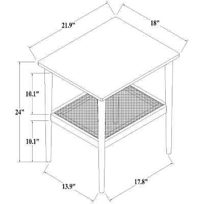 Wood & Cane Square Accent Side Table - Hearth & Hand™ With Magnolia - Image 7
