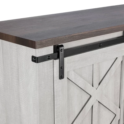 58" TV Stand For TVs Up To 65" Saw Cut Off White - Home Essentials - Image 9