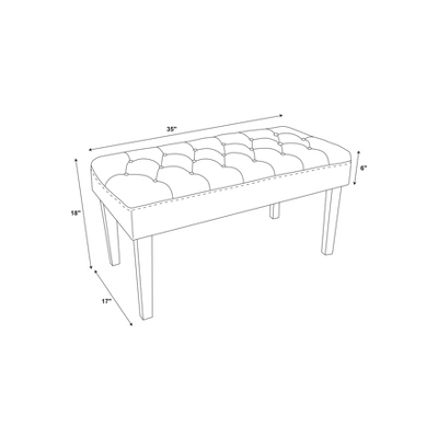 Ella 35" Bench - Linon - Image 7