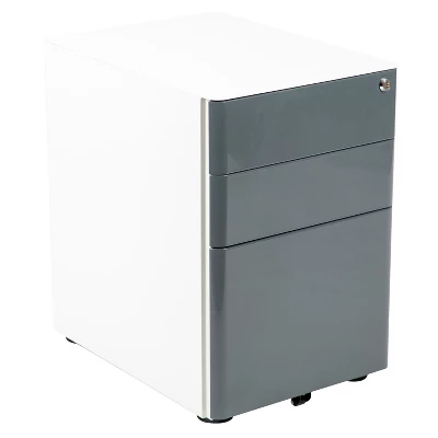 Flash Furniture Modern 3-Drawer Mobile Locking Filing Cabinet With Anti-Tilt Mechanism And Hanging Drawer For Legal & Letter Files - Image 13