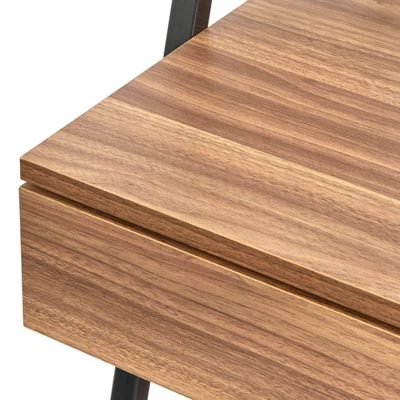 3pc Denton Ladder Desk And Shelf Walnut/Black - Buylateral - Image 5