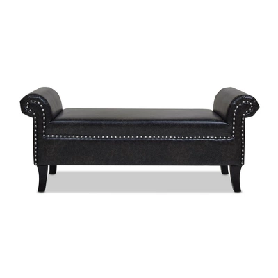 Jennifer Taylor Home Kathy Roll Arm Entryway Accent Bench - Image 15