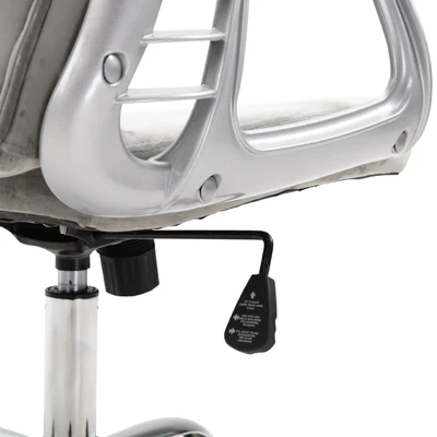 Vinsetto Vanity Middle Back Office Chair Tufted Backrest Swivel Rolling Wheels Task Chair With Height Adjustable Comfortable With Armrests - Image 4