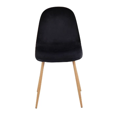 Set Of 2 Pebble Metal/Velvet Dining Chairs - LumiSource - Image 5