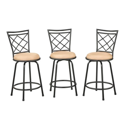 Set Of 3 Avery Adjustable Metal Barstool - Buylateral - Image 4