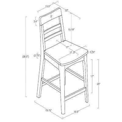 2pk Wood Ladder Back Counter Stool - Hearth & Hand™ With Magnolia - Image 6