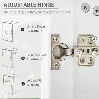 HOMCOM Modern Sideboard, Serving Buffet Cabinet, Cupboard With Glass Doors, Drawers And Adjustable Shelves For Living Room, White - Image 4