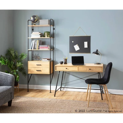 Set Of 2 Pebble Metal/Velvet Dining Chairs - LumiSource - Image 10