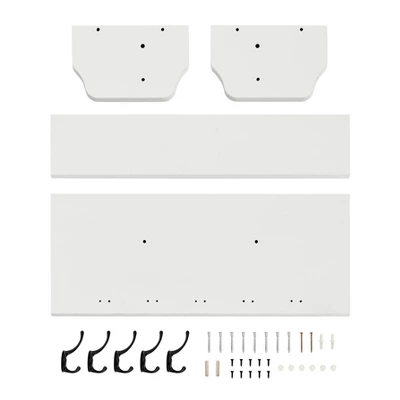 25" X 9" Entryway Floating Utility Wall Shelf With Hooks White - Danya B. - Image 14