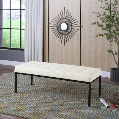 Tufted Metal Bench - HomePop - Image 6