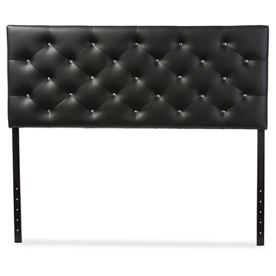 Viviana Modern And Contemporary Faux Leather Upholstered Button-Tufted Headboard - Baxton Studio