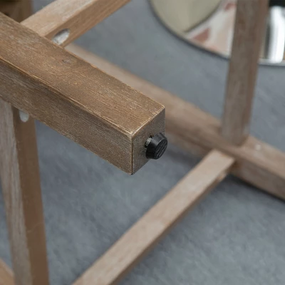 HOMCOM Swivel Bar Stools Set Of 2, Counter Height Barstools With Back, Rubber Wood Legs And Footrests, For Kitchen Dining Room Pub, Cream White - Image 5