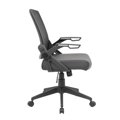 Mesh Flip Arm Task Chair Black - Boss Office Products - Image 2