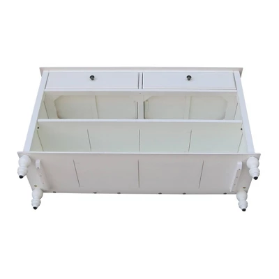 Cottage Collection Hand Rubbed Console Table With Storage Beach White - International Concepts - Image 9