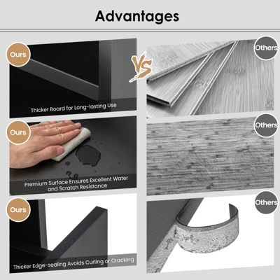 Tangkula 74” Tall Bookcase 4-tier Open Bookshelf With 2 Slide-out Drawers Modern Display Shelf With Anti-toppling Device Multipurpose Wooden Storage Organizer White/Black - Image 8