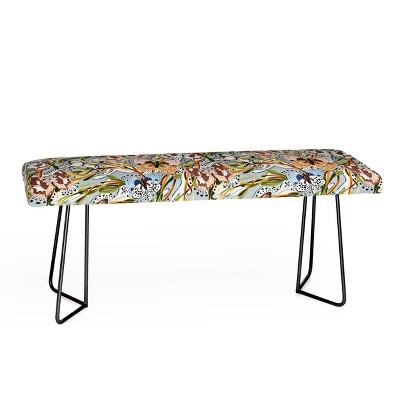 Marta Barragan Camarasa Butterflies In The Meadow Bench - Deny Designs - Image 4