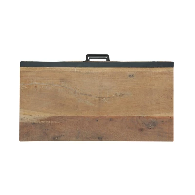 Burdine Handcrafted Boho Wood 3 Drawer Cabinet Natural/Black - Christopher Knight Home - Image 6