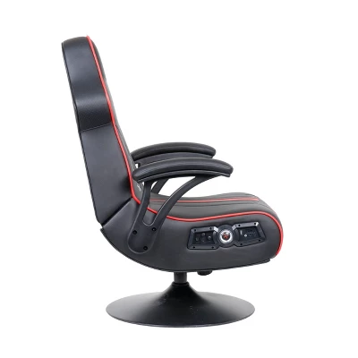 Torque Bluetooth Audio Pedestal Gaming Chair With Subwoofer Black/Red - X Rocker - Image 2